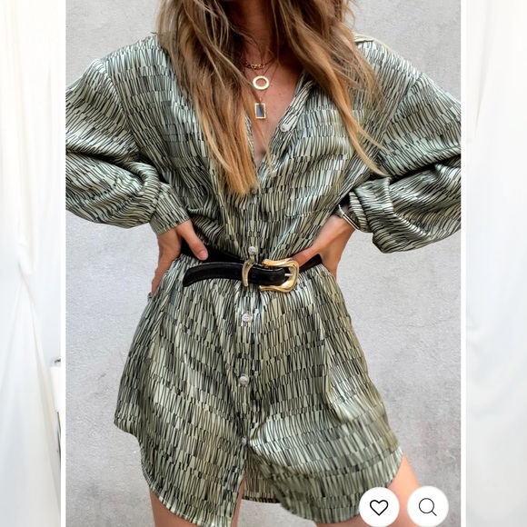 12th Tribe Dresses & Skirts - 12th Tribe Sage Button Up Dress
